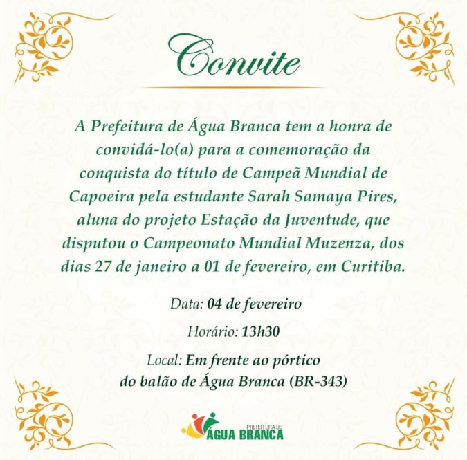 Estudante de Água Branca vence Campeonato Mundial de Capoeira - Imagem 1