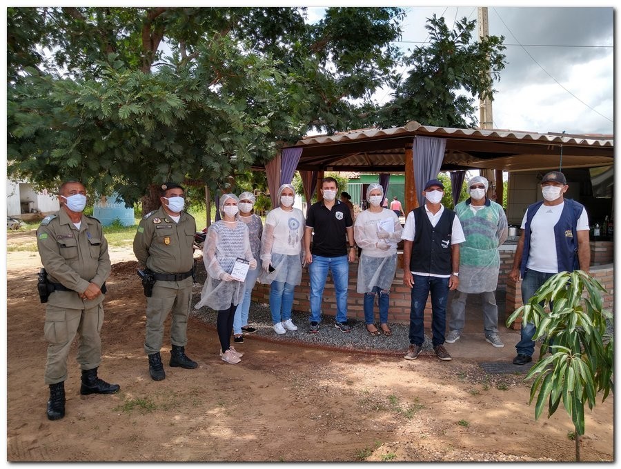 Equipe da Saúde, Polícia Militar e Polícia Civil realizam trabalho de orientação em Inhuma