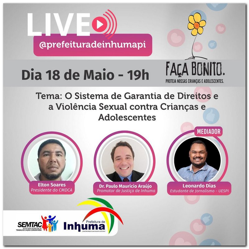 Live 18 de Maio, as 19:00h  - Imagem 1