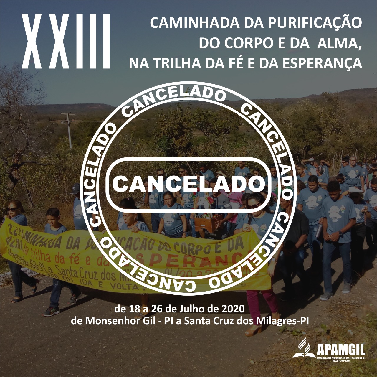 Depois de 22 anos Caminhada é cancelada em Monsenhor Gil - Imagem 1