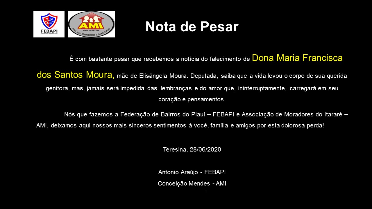 Prefeitura de Monsenhor Gil lamenta pela morte da mãe da deputada - Imagem 4