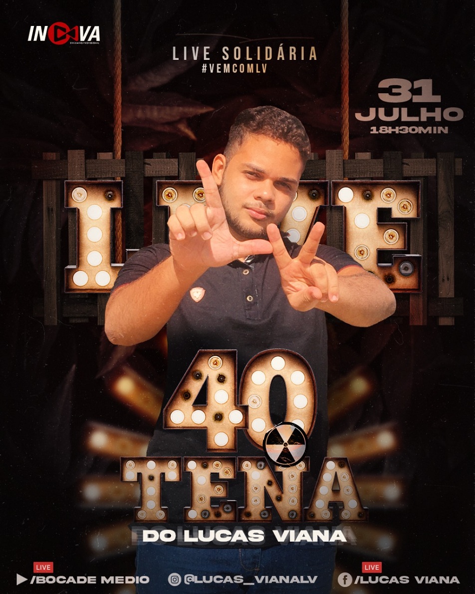 Nesta sexta tem Live solidária com Lucas Viana - Imagem 1