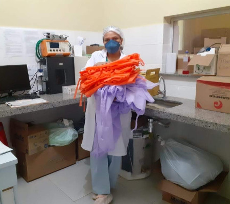 Fundação Bunge doa materiais para a produção de jalecos e máscaras no município de Uruçui, no Piauí