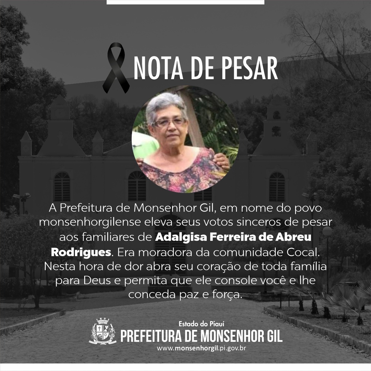 Prefeitura emite notas de pesar por pessoas falecidas nesta quarta feira - Imagem 2