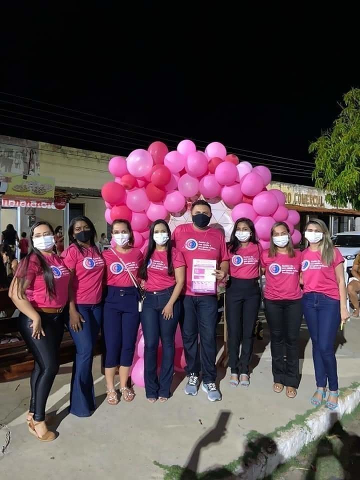 Outubro Rosa é lembrado em Monsenhor Gil pela equipe da Secretaria de Saúde