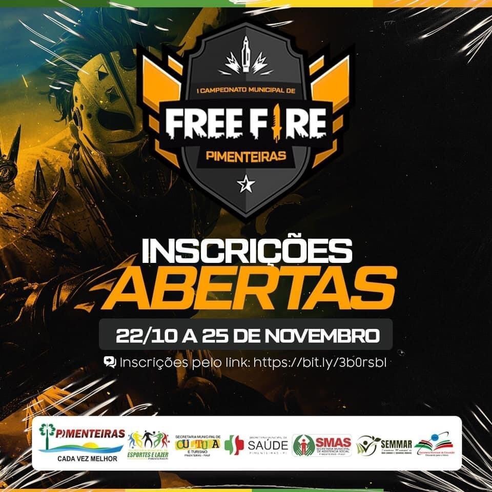 Prefeitura de Pimenteiras realizará 1° Campeonato de FREE FIRE