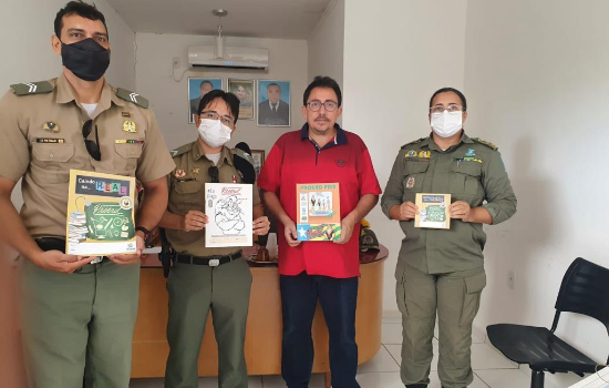 Representantes do PROERD visitaram Secretários em Lagoinha