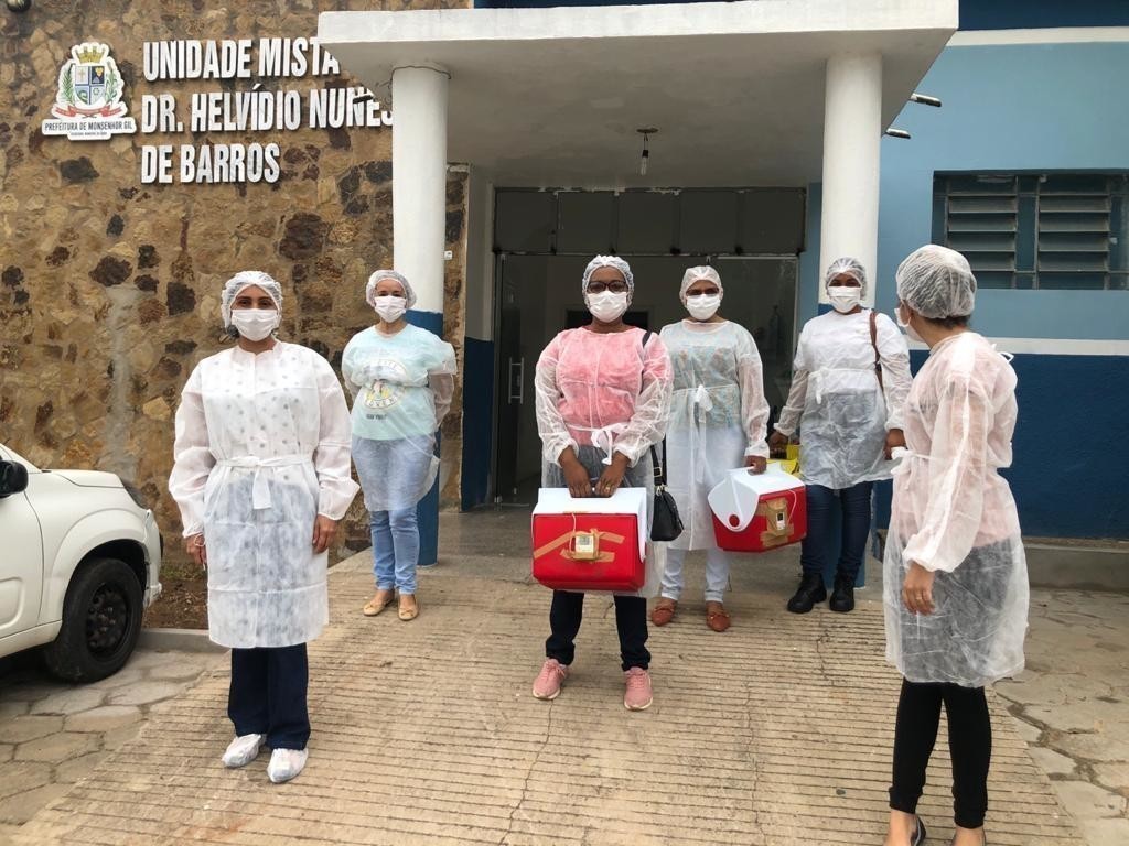 Prefeitura de Monsenhor Gil acelera vacinação contra a Covid-19. Meta vacinar todos idosos acima de 80 anos, hoje