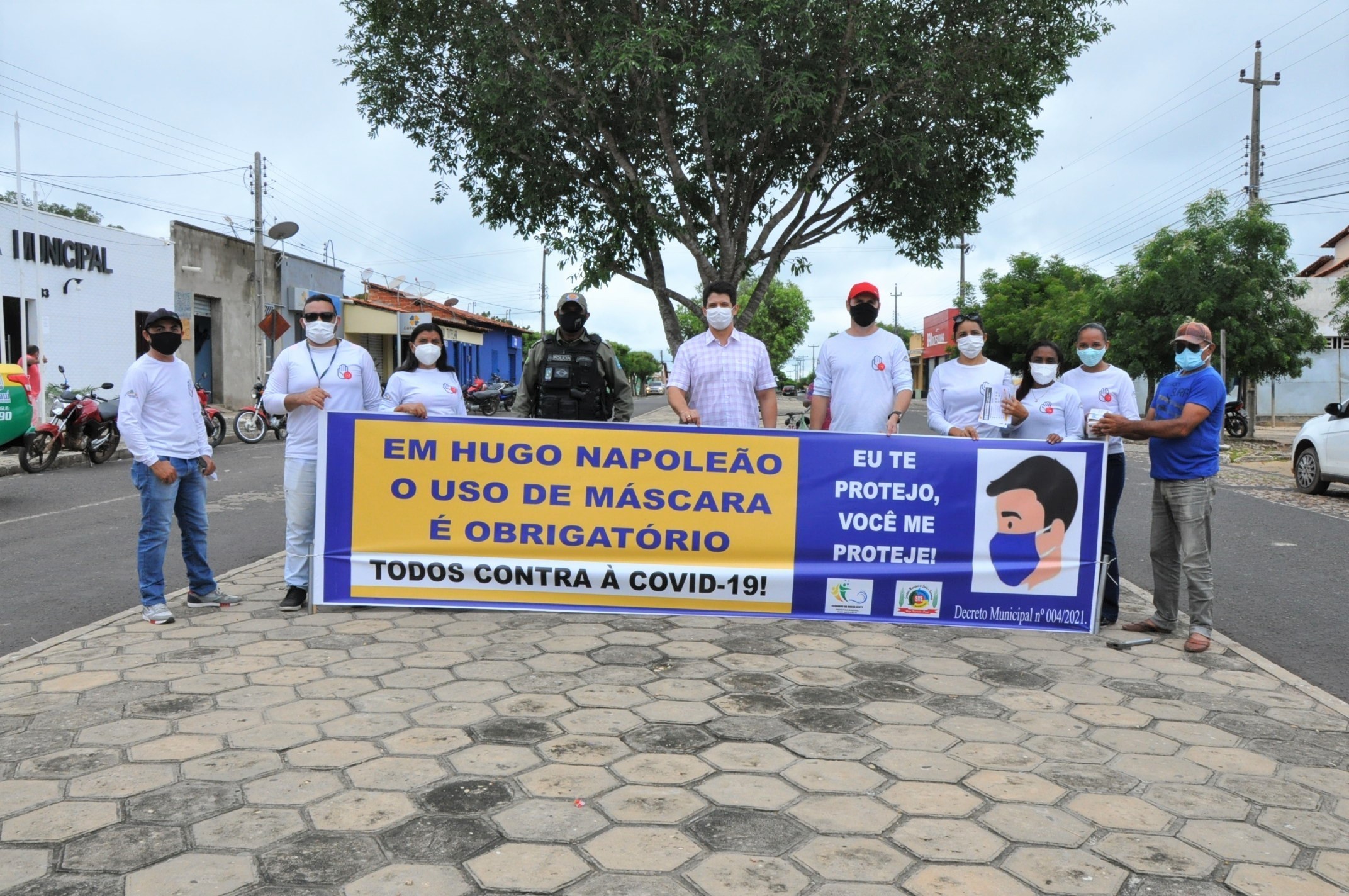 Município de Hugo Napoleão realiza blitz educativa para o enfrentamento da covid-19