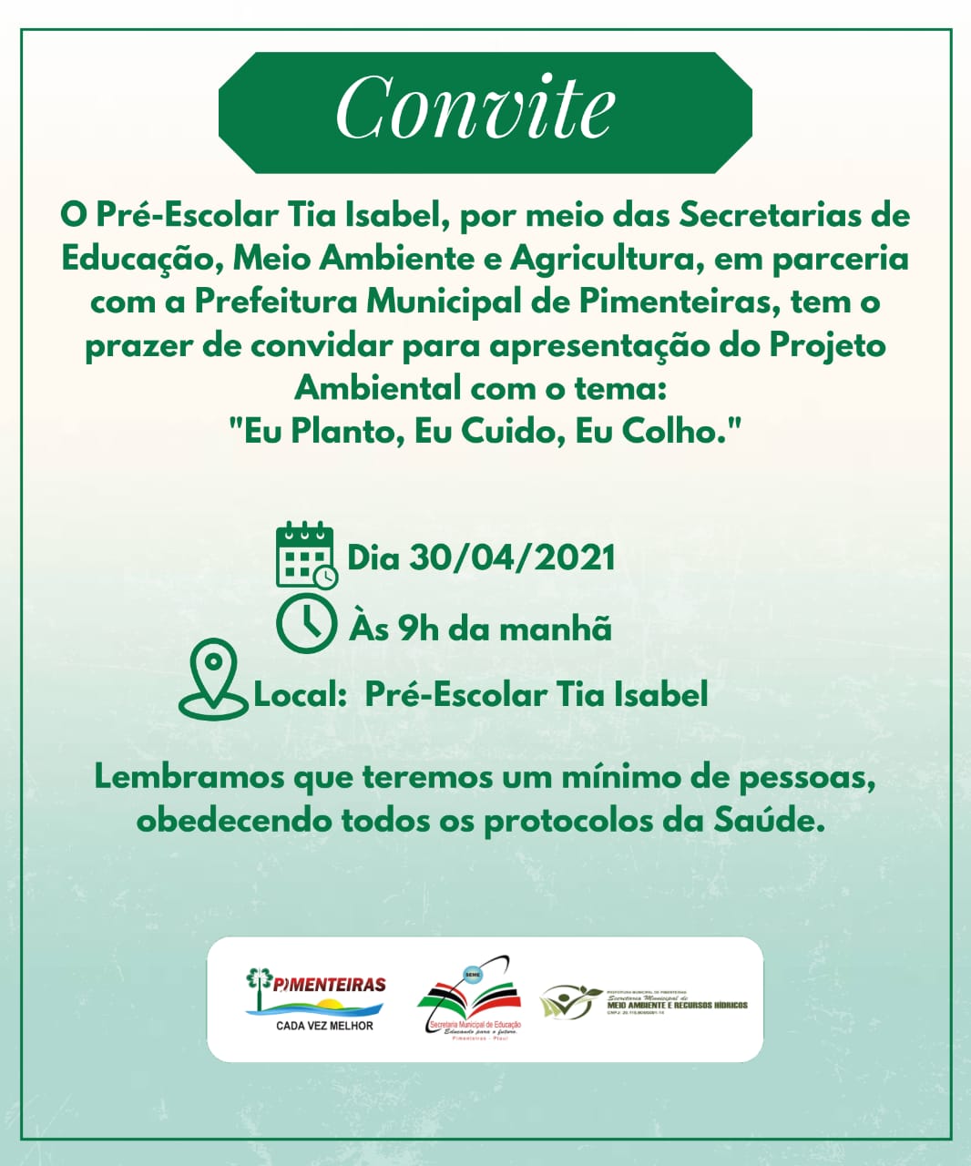 Pimenteiras realizará apresentações sobre Educação Ambiental - Imagem 1