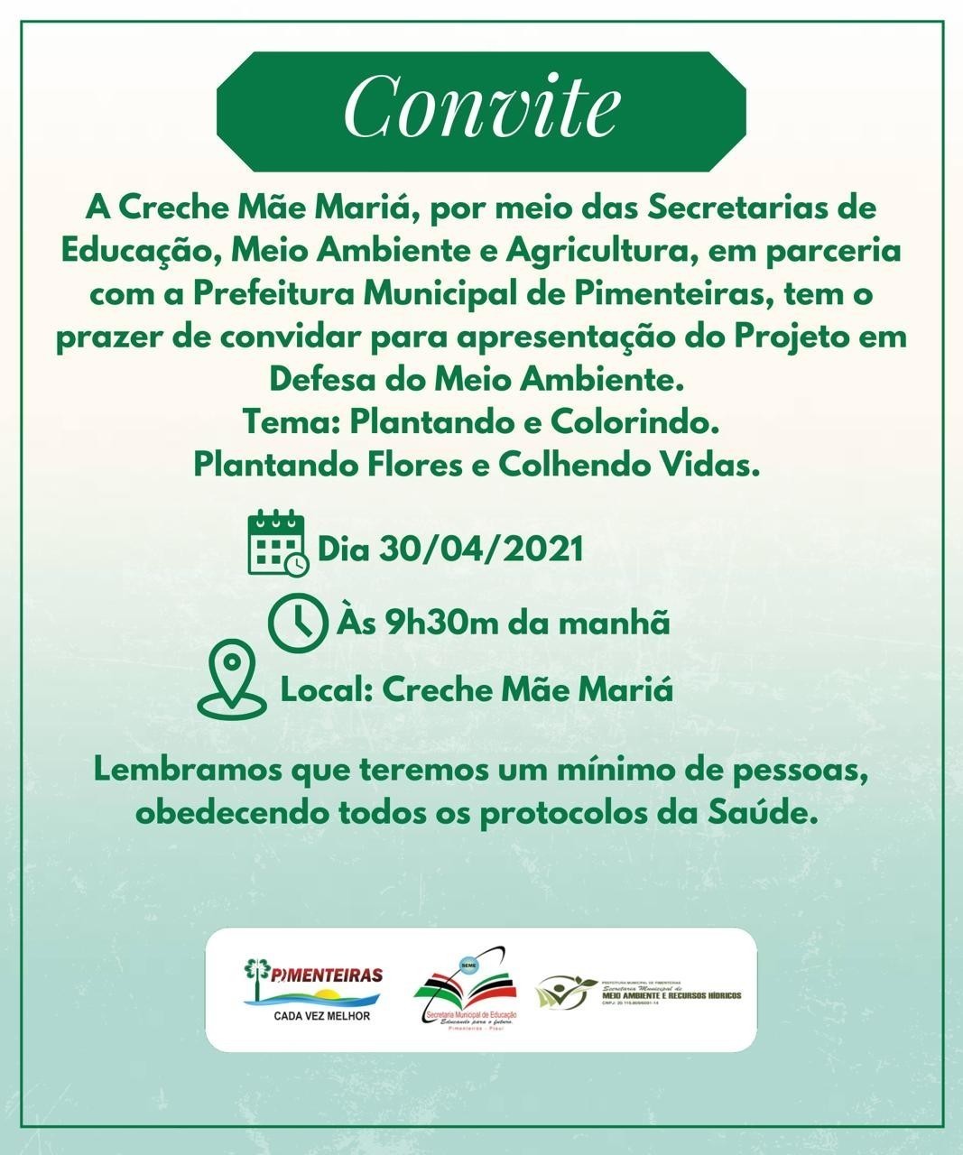 Pimenteiras realizará apresentações sobre Educação Ambiental