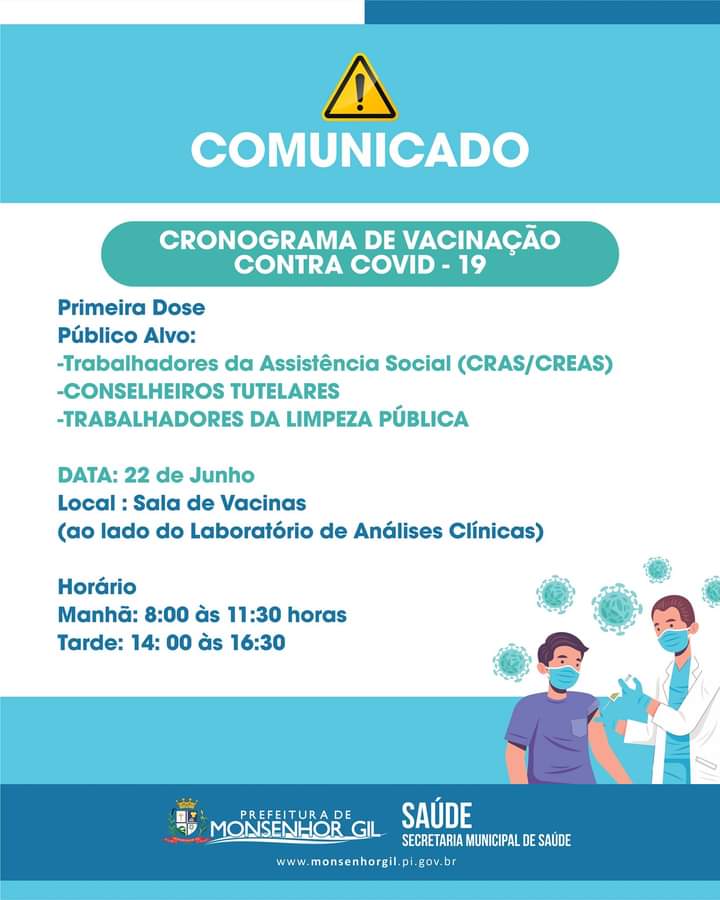 Nova etapa de vacinação contra a Covid-19 com a Pfizer em Monsenhor Gil - Imagem 2