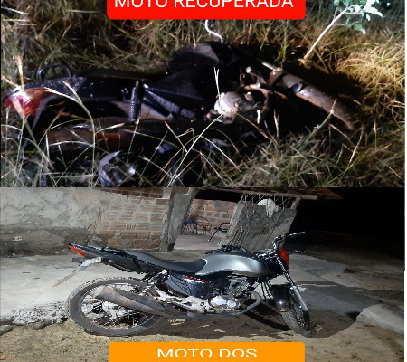 GPM de Coivaras e Força Tática do 21º BPM/PI apreende moto roubada