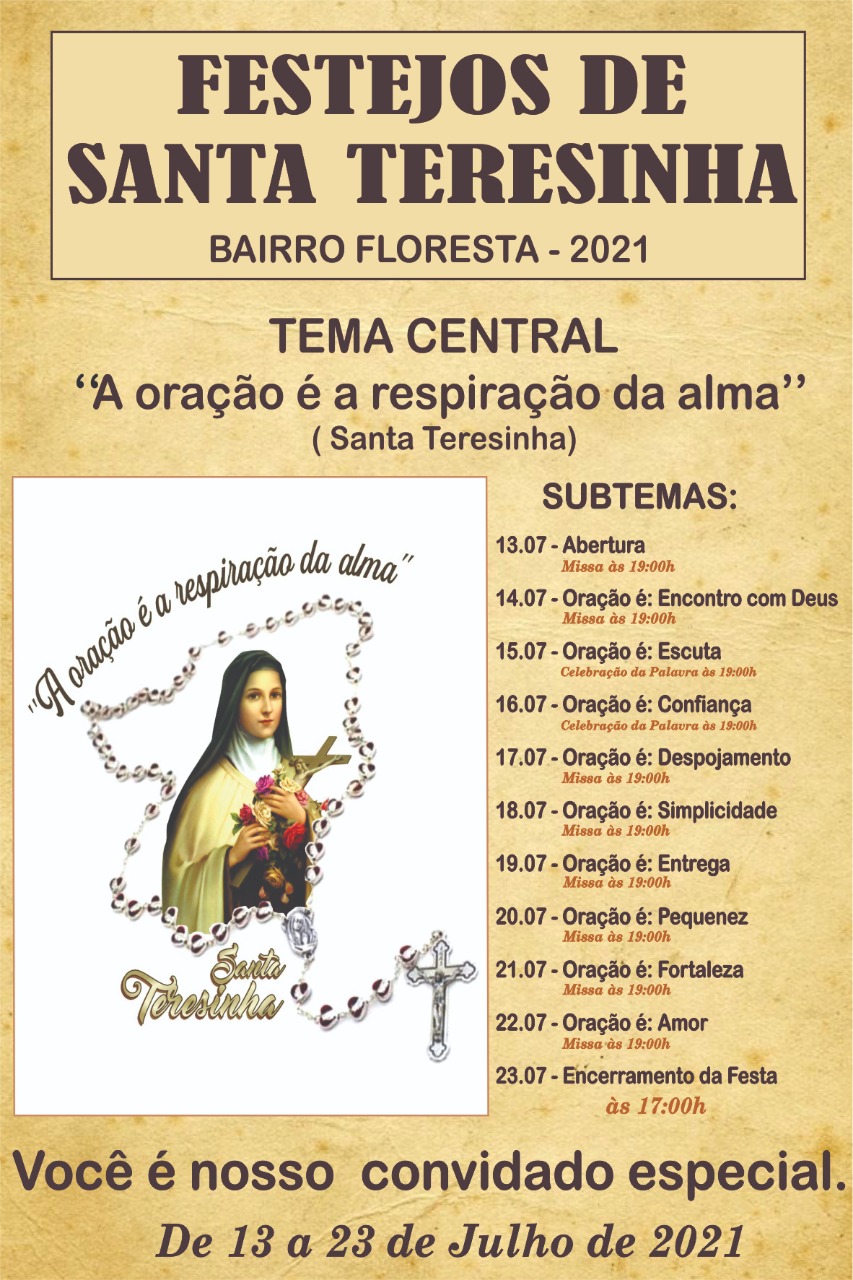 Festejo de Santa Teresinha no bairro Floresta teve início nesta terça(13) - Imagem 1