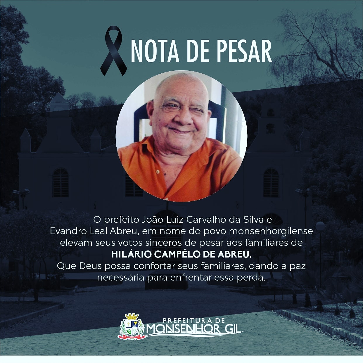 Monsenhor Gil se despede de mestre Hilário de Abreu - Imagem 1