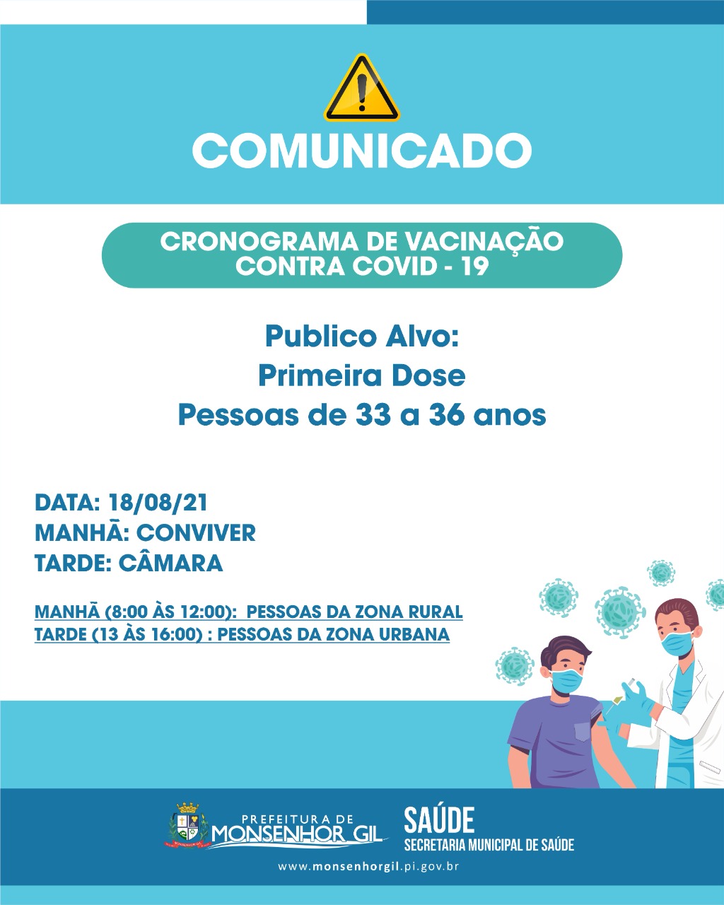 Prefeito João Luiz continua sua missão de vacinar os monsenhorgilenses - Imagem 2