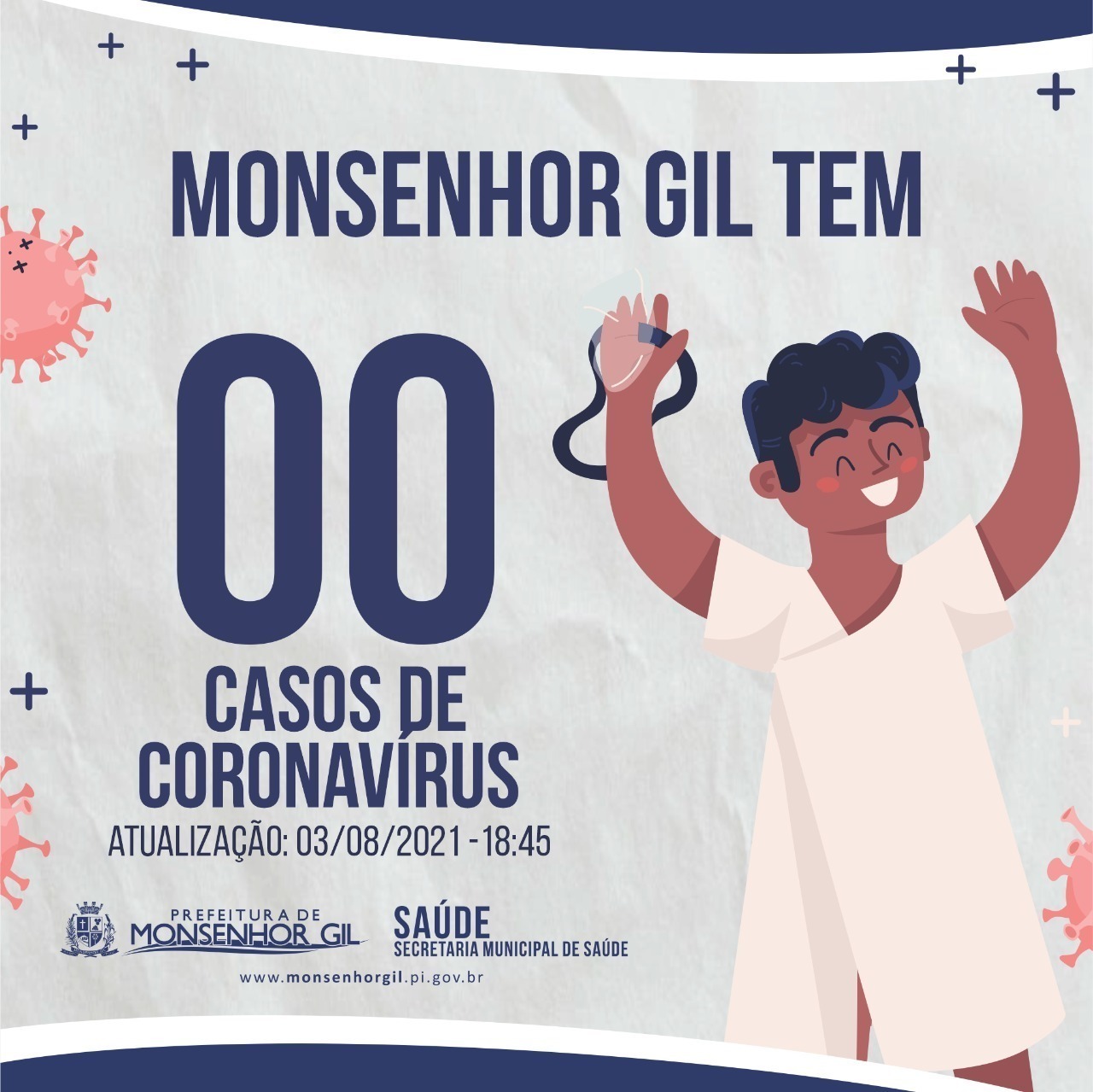 Pela segunda vez, Monsenhor Gil zera casos de Covid-19 - Imagem 2