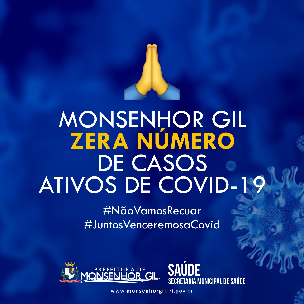 Pela segunda vez, Monsenhor Gil zera casos de Covid-19 - Imagem 3