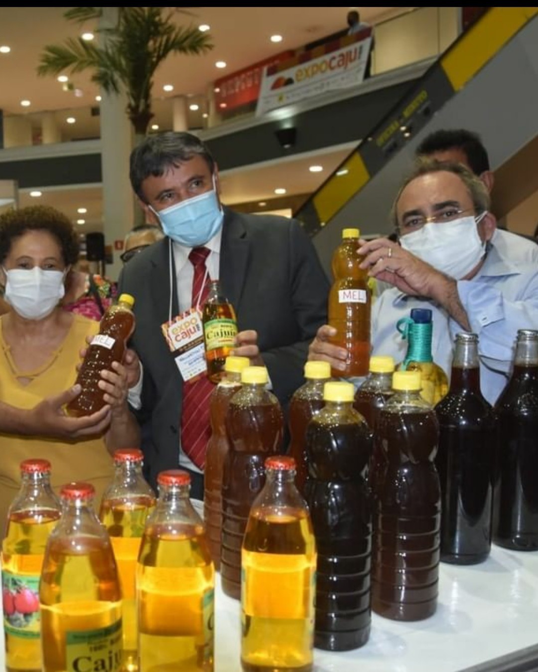 Governador Wellington Dias visita stand de Monsenhor Gil na Expocaju