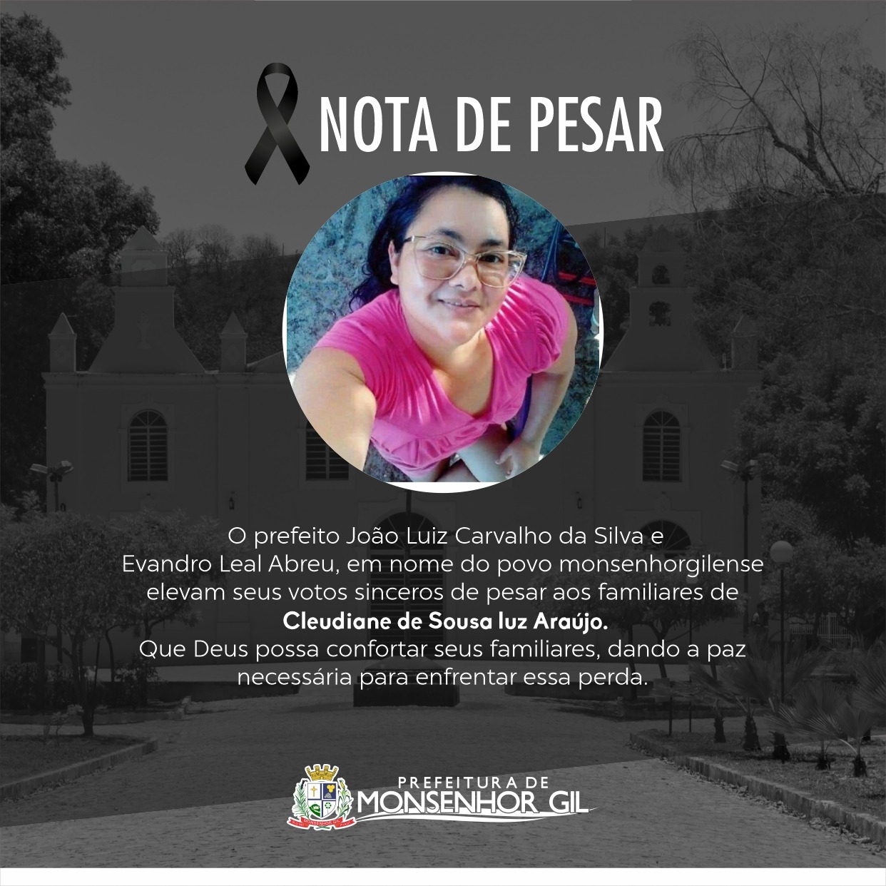 Mortes abalam Monsenhor Gil. Uma delas uma tragédia na Estaca Zero