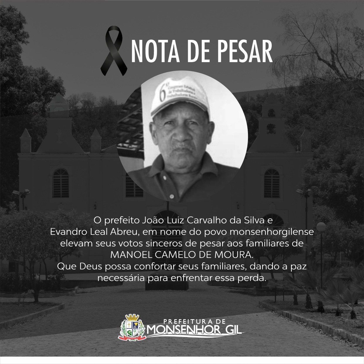 Prefeito emite nota de pesar pelo falecimento do pai de deputada