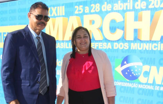 Prefeita Claudia Medeiros participa da 23ª Marcha a Brasília