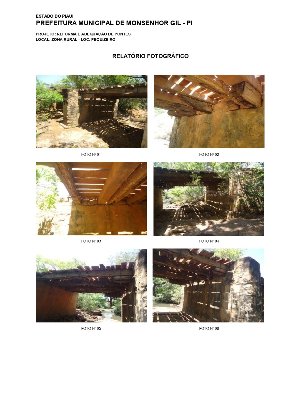 Prefeitura emite nota sobre ponte danificada em Monsenhor Gil