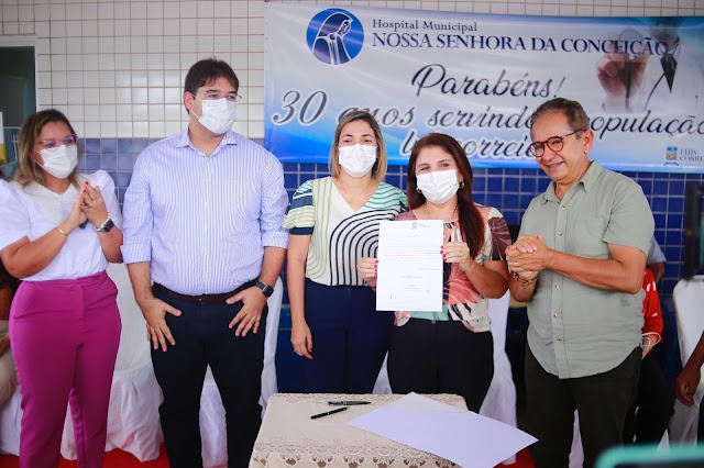 Maninha assina ordem de serviço para reforma do HMNSC em Luis Correia - Imagem 1