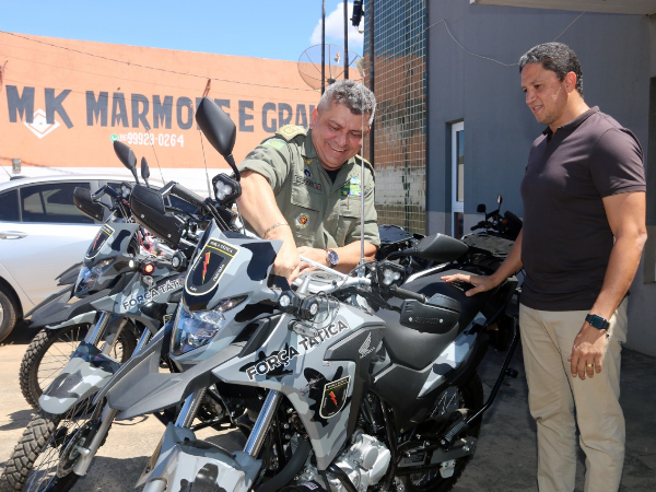 Segurança pública recebe novas motocicletas para reforçar o patrulhamento