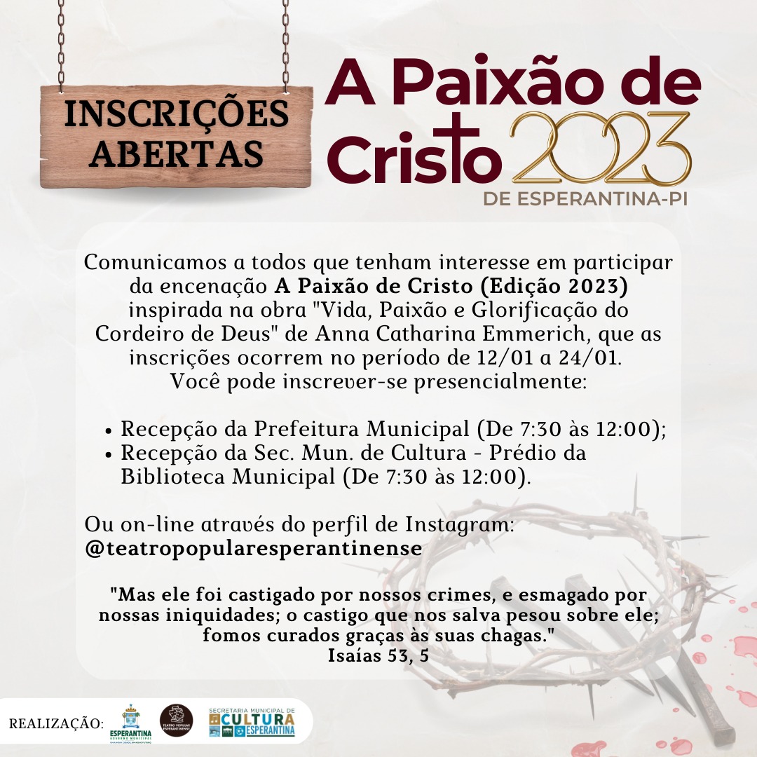 Prefeita Ivanária Sampaio Apoiará Espetáculo A Paixão de Cristo - Imagem 1