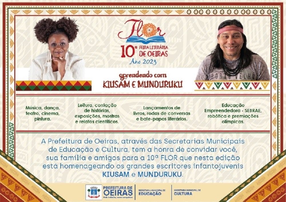 10ª Feira Literária de Oeiras – FLOR começa nesta quinta (30); programação