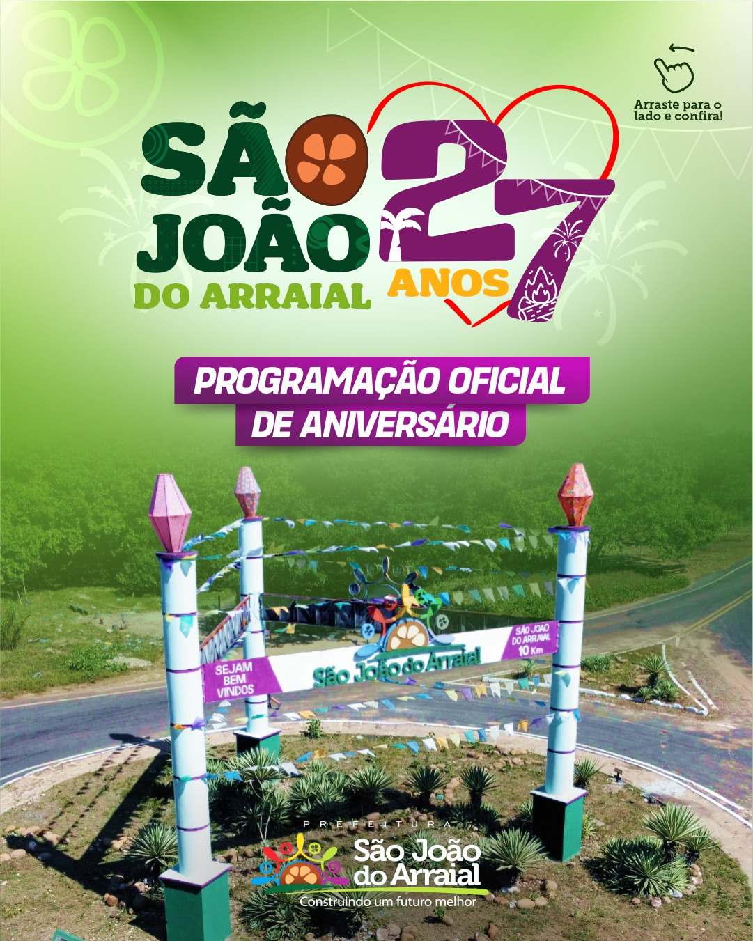 São João do Arraial divulga programação dos 27 anos de emancipação política - Imagem 1