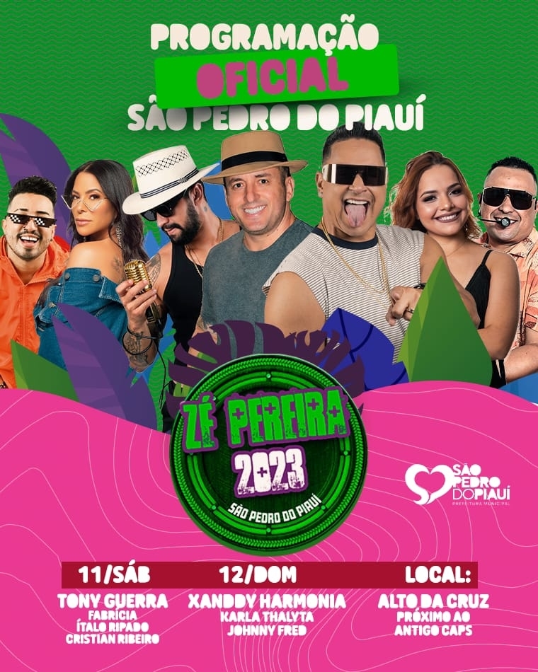 ZÉ PEREIRA DE SÃO PEDRO REUNE VÁRIAS ATRAÇÕES PARA O CARNAVAL DE 2023
