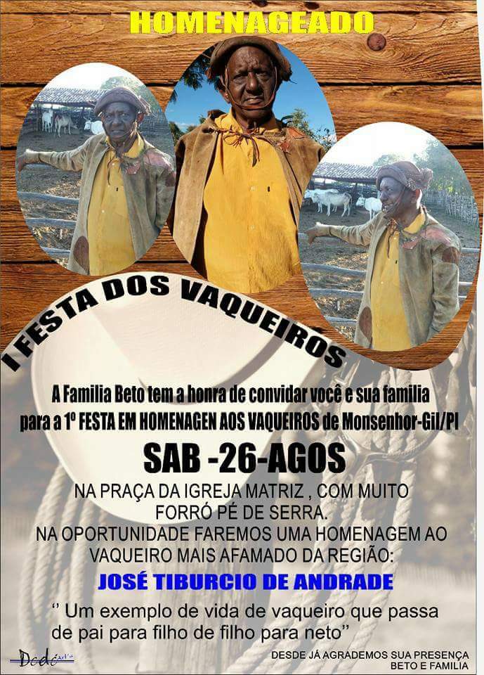 Monsenhor Gil se despede do vaqueiro Zé Tibúrcio, prefeitura decreta luto - Imagem 7