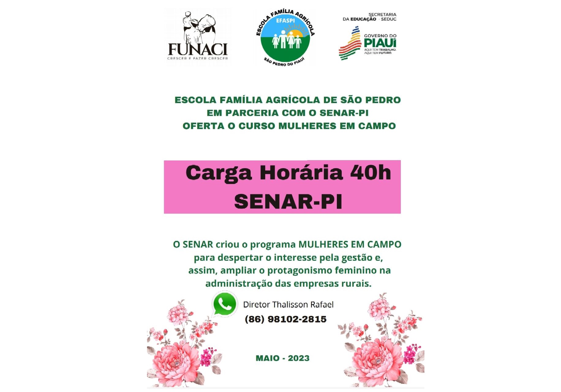 Escola Agrícola e SENAR abrem inscrições para cursos em São Pedro do Piauí - Imagem 3