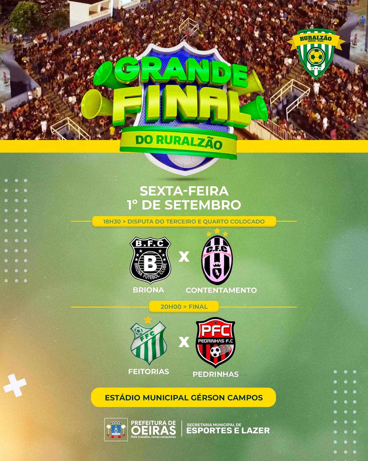 Feitorias e Pedrinhas disputam título do Ruralzão 2023 nesta sexta (1°) - Imagem 1