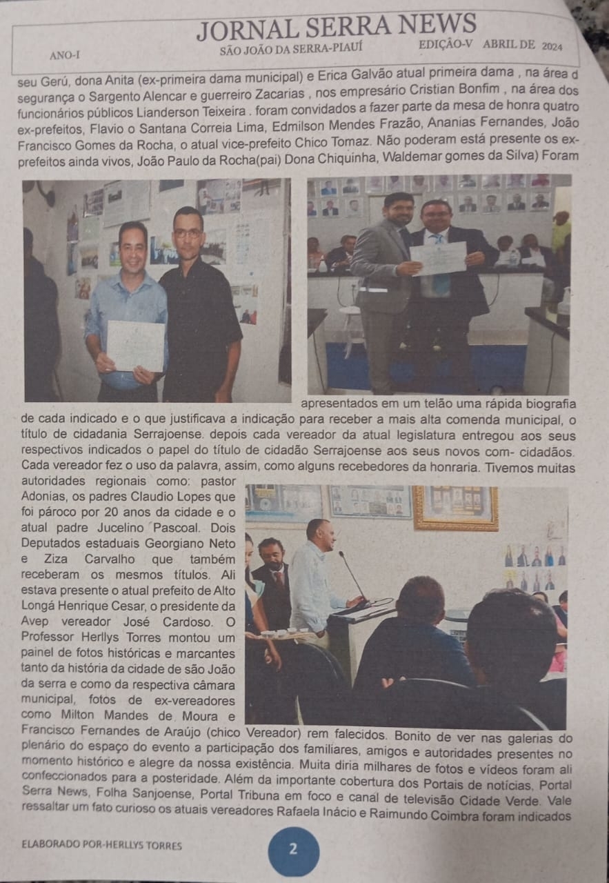 Professor Herllys Torres lança informativos sobre os 60 anos da cidade