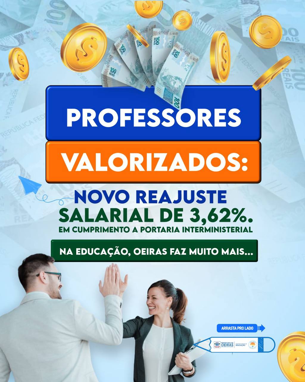 Zé Raimundo garante reajuste salarial a professores da Educação Municipal  - Imagem 1