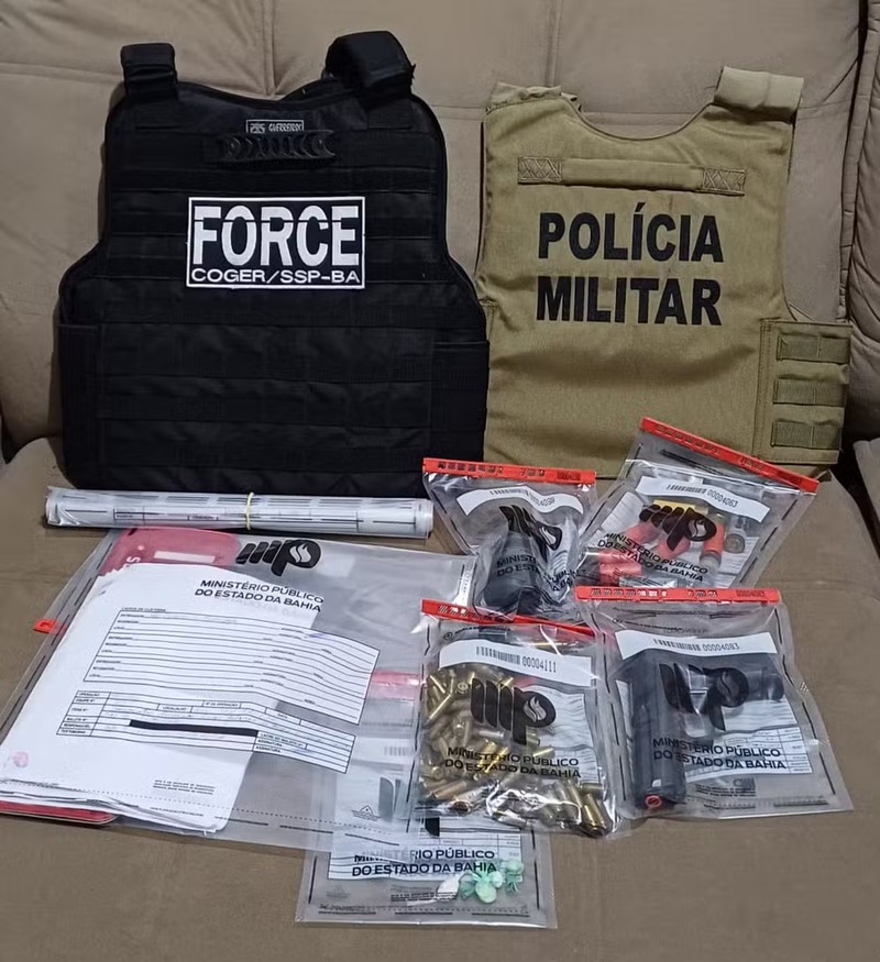 Itens apreendidos durante a Operação Tépis Foto: Divulgação/ MP-BA