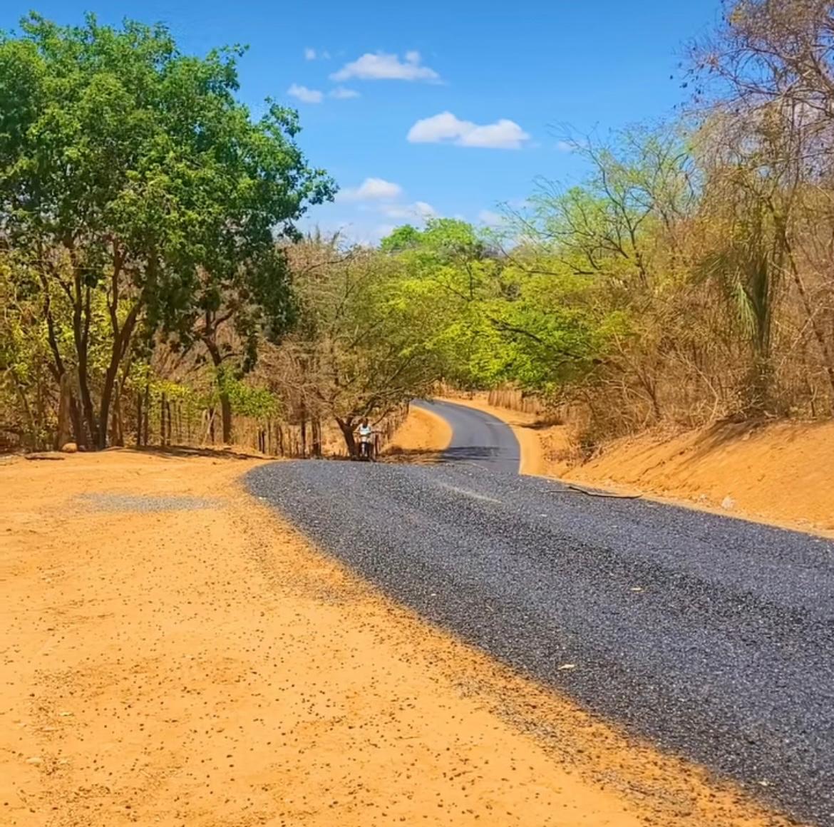 Pavimentação asfáltica em TSD - Foto: Prefeitura de Francinópolis