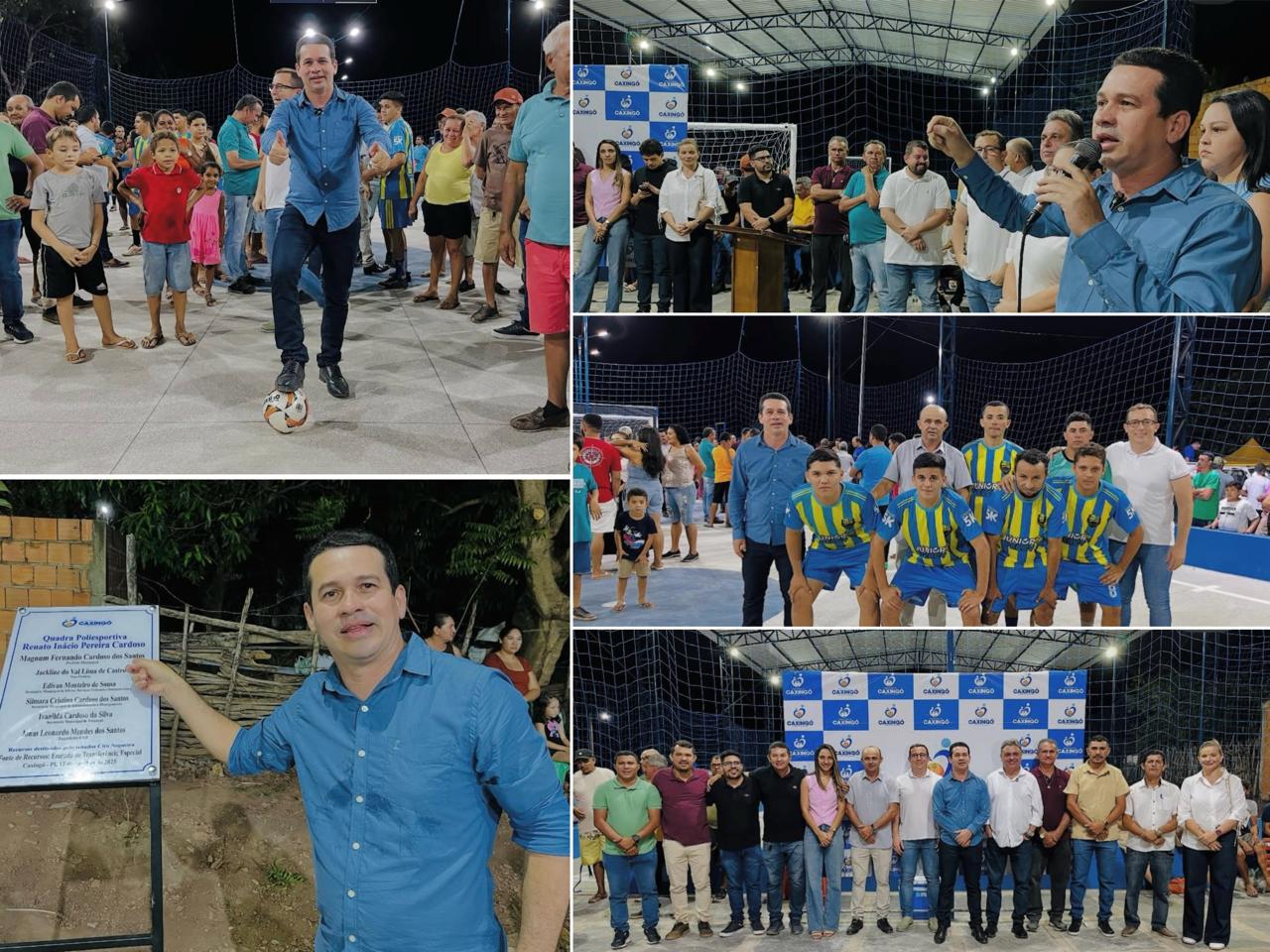 Inauguração de Quadra Poliesportiva na localidade Entre Caatinga - Foto: Prefeitura de Caxingó