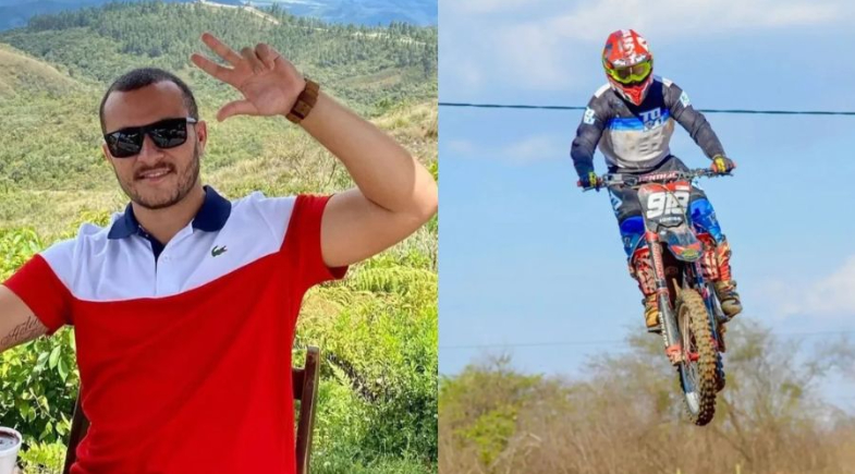 Sócrates Júnior, piloto de motocross | Reprodução