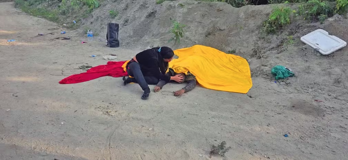 Mulher vela corpo de homem na Vacaria - Foto: Cesar Salles/Arquivo pessoal