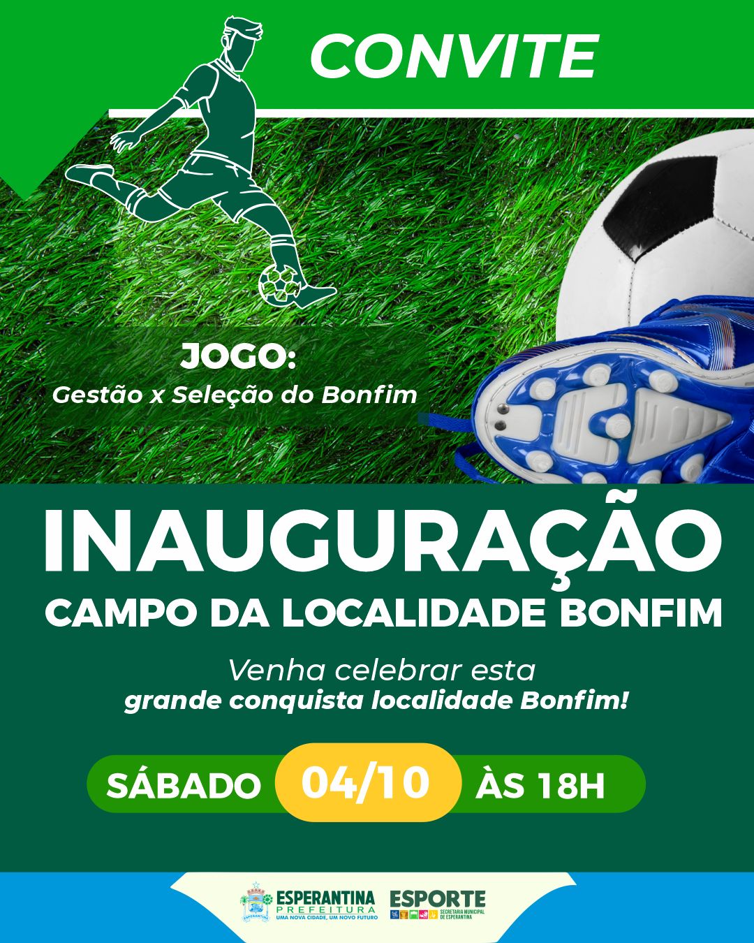 Prefeitura de Esperantina inaugura Campo de Futebol do Bonfim neste sábado (4) - Imagem 1