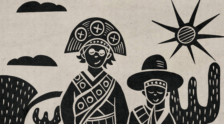 Ilustração inspirada em xilogravura típica do Nordeste brasileiro  | Reprodução/Catarina Pignato