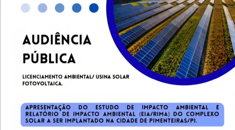 Prefeitura de Pimenteiras promoverá audiência pública para apresentação do Estudo e Relatório de Impacto Ambiental do município