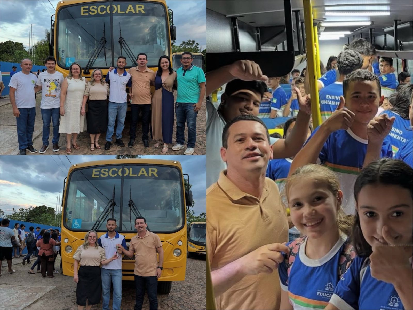 Entrega de ônibus escolar - Prefeitura de Caxingó