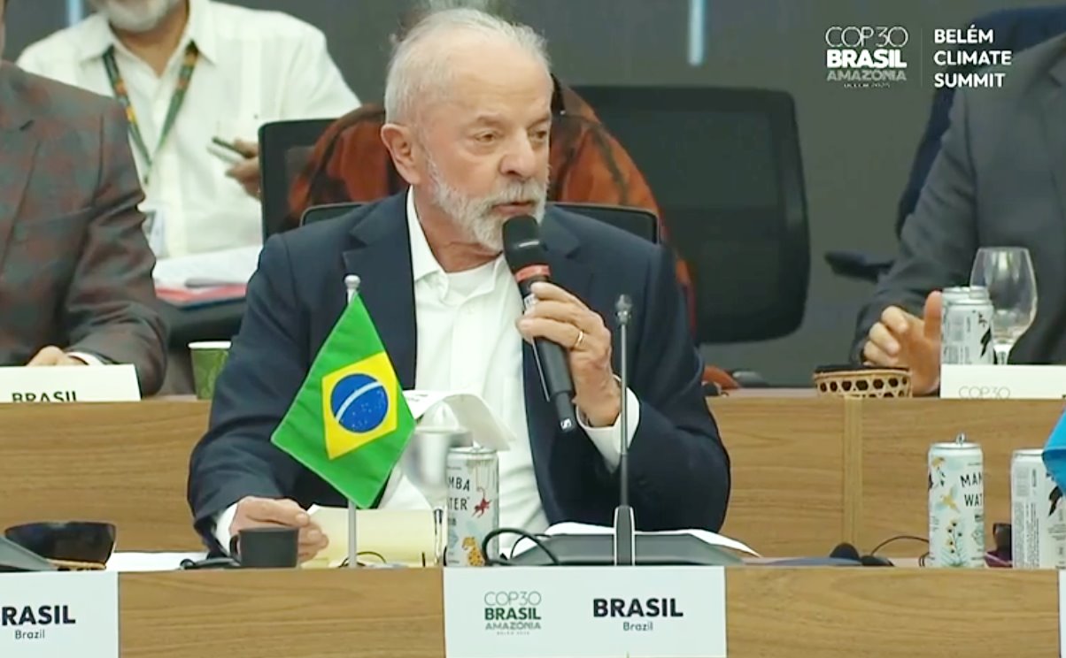 Lula abre sessão temática sobre transição energética na Cúpula de Líderes - Imagem: Reprodução/YouTube