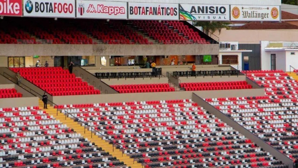 Estádio Santa Cruz/Arena Nicnet, em Ribeirão Preto, casa do Botafogo-SP  (Foto: Reprodução)