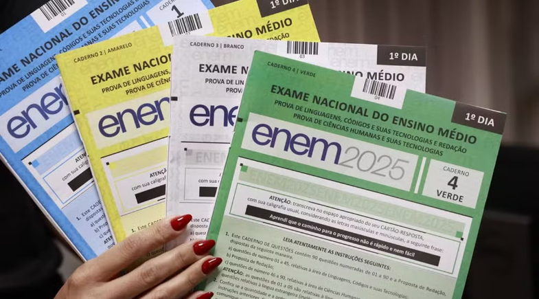 Caderno de prova do Enem 2025 | Divulgação/MEC